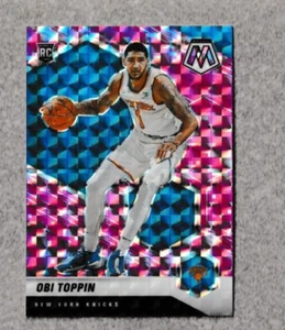 OBI TOPPIN 2020-21 Panini Mosaic PINK CAMO PRIAM #220 Dayton NY Knicks MINT - Picture 1 of 2