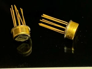 741Y PRECISION MONOLITHICS LM741H 8-PIN CAN GOLD NEW VINTAGE 1973 MUSEUM QUALITY - Picture 1 of 2
