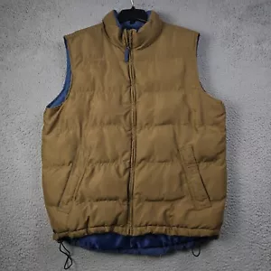 WEATHERPROOF PUFFER VEST Mens Large L Brown QUILTED Full Zip Up Outdoors Retro - Picture 1 of 16