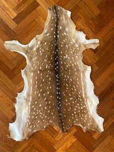 Gegerbtes AXIS Hirschleder Chital HIDE RUG Argentinisches Hirschleder - ECHTE FOTOS! - Bild 1 von 5