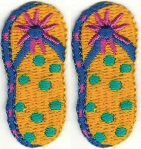 Set 2 bestickte Sommer Strand Sandalen Slipper Patch - Bild 1 von 1