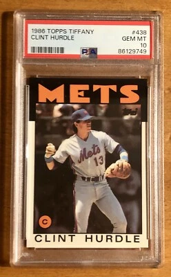 1986 Topps Tiffany #438 Clint Hurdle PSA 10 GEM MT Mets /15 - Image 1 of 2