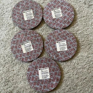 Qty Of 5 3M Scotch-Brite 4” x 1/4" x 1/2” 8A CRS Coarse EXL Unitized Wheel - Picture 1 of 7