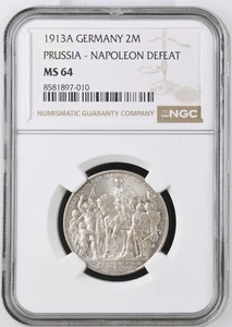 2 Mark 1913 des Aufrufs zum Befreiungskrieg, Preußen NGC MS 64 - Bild 1 von 2