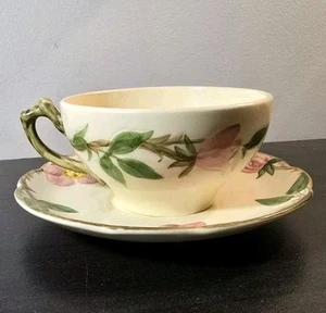 Tazza da tè e piattino vintage francescano Desert Rose made in USA anni 60 MACCHIE - Foto 1 di 7