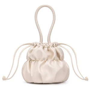 Bucket Purse Handtasche, Plissee Kordelzug Schultertasche, Eimer Umhängetasche w... - Bild 1 von 6