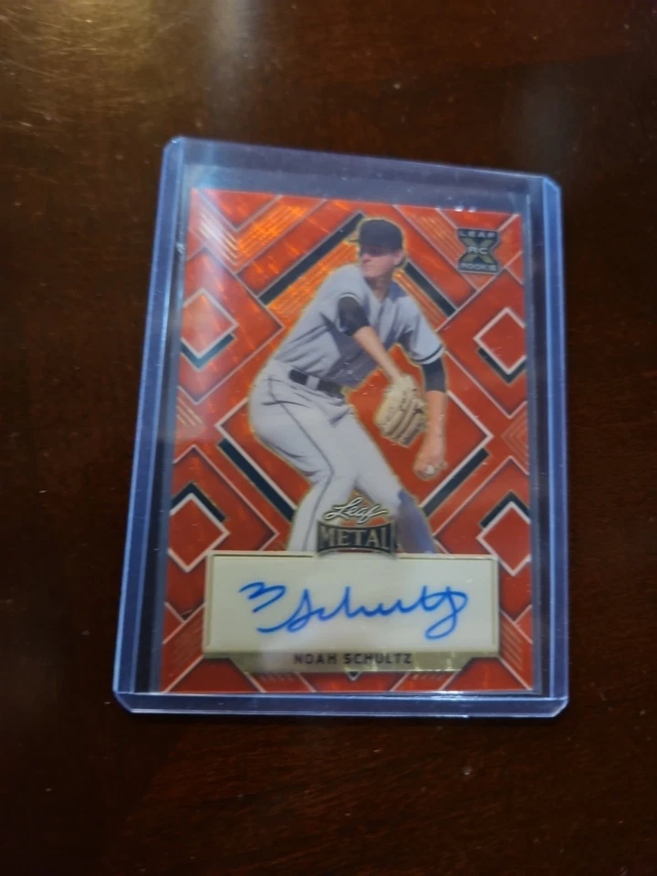 2022 Leaf Metal Baseball Noah Schultz Auto Autograph 1/1 - Image 1 of 4