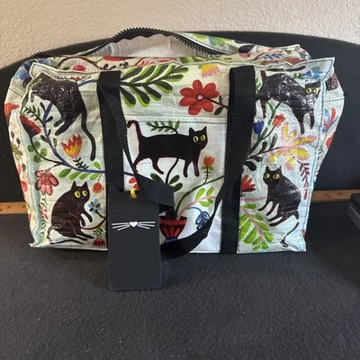 Blue Q Shoulder Totes: The Carry Everywhere Bag With a Hefty Zipper, Black Cats - Image 1 of 4