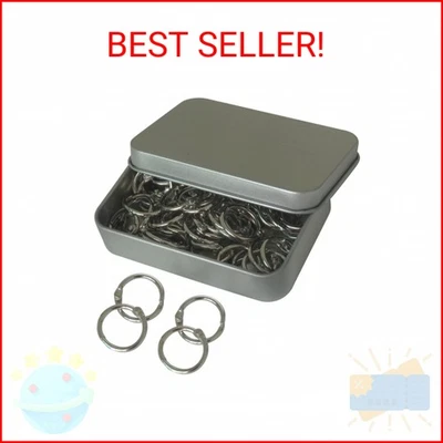 Shapenty 15mm/0.6 Inch Mini Metal Scrapbooking Book Loose Leaf Binder Ring Silve