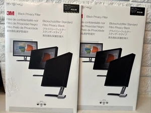 2- 3M Black Privacy Filter for 22 inch Widescreen LCD Monitors PF22.0W NEW - Picture 1 of 4