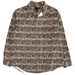 Cambridge Classics Vintage Patterned Button Down Shirt Size Large - Picture 1 of 10