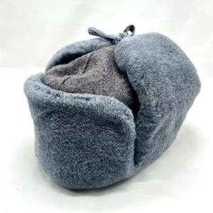 Cappello Ushanka Vintage Russo Autentico Militare Invernale Unisex Pelliccia Grigio 7-1/4 - Foto 1 di 9