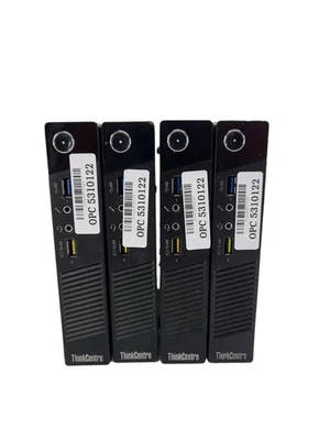 LOT 4 Lenovo M93 MINI Tiny Micro PC i-4765T 16GB 256GB Desktop W/Adapter NO OS - Image 1 of 4