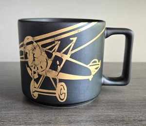 Starbucks 2016 Viennese Gold Plane Matte Black 14 Oz Coffee Mug - Bild 1 von 7