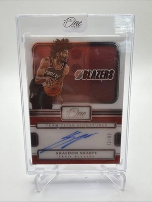 2022-23 Panini One & One Shaedon Sharpe Team Titans Signatures RC Auto #/99 - Image 1 of 2