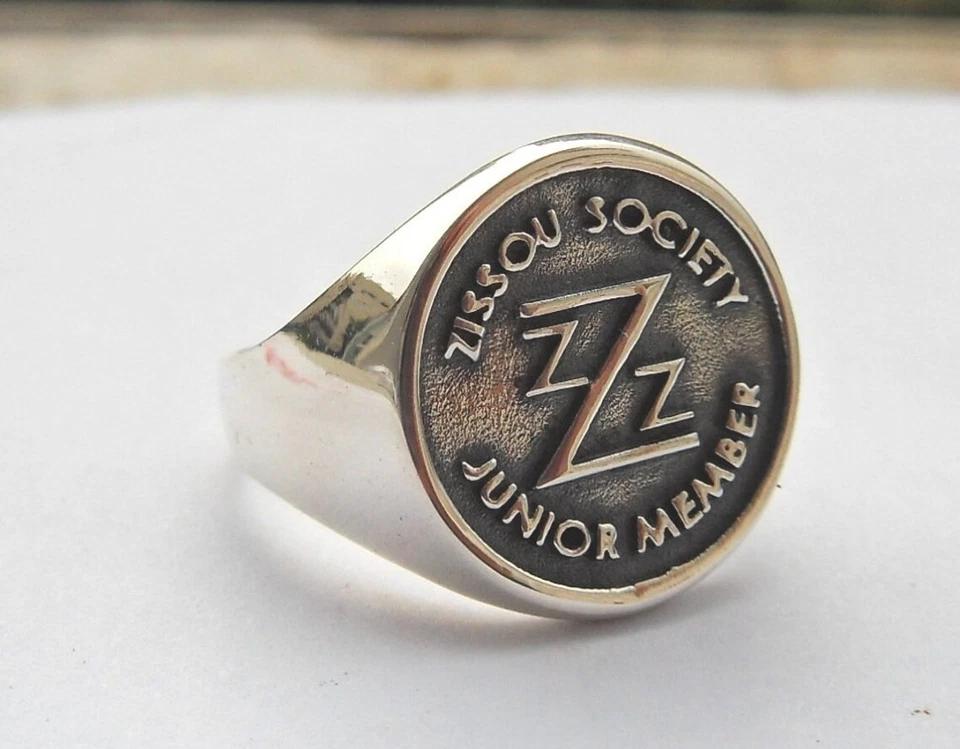 Life Aquatic Team Zissou Society Junior Member Handmade 3D Ring Sterling SilveR - Image 1 of 4