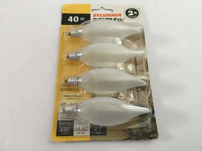 Sylvania Double Life 40w 120v 4 B-10 Bulbs Sealed For Chandeliers Wall Sconces - Image 1 of 4