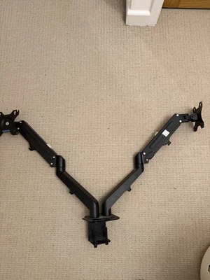 BONTEC Dual Monitor Stand Arm Desk Mount - Screen Mounting Screws Included - Image 1 of 4