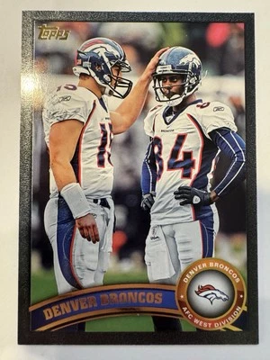 2011 Topps Denver Broncos W/ Tim Tebow #17 Black Parallel /55 - Image 1 of 4