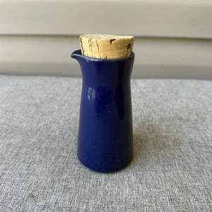 Vintage Arabia Finland Blue Teema Oil Vinegar Cruet with Cork Stopper Kilta - Picture 1 of 6