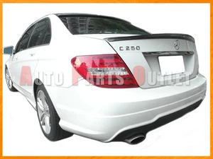 Carbon Fiber DP Trunk Lip + Roof Spoiler For W204 C63 AMG C250 C300 C350 4Dr - Picture 1 of 2