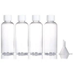4pcs Travel Bottles80ml Refillable Clear Empty Plastic Travel Size Containers... - Picture 1 of 7