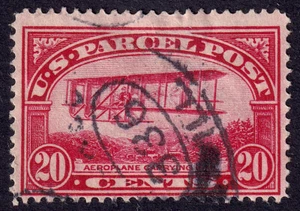 US Scott Q8, 1913 Airplane Carrying Mail, 20c carmine rose, FINE USED - Picture 1 of 1