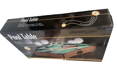 Mini Pool Table Top Billiards Snooker  - 16 Balls, 2 Cues, Chalk , Triangle - Image 1 of 4