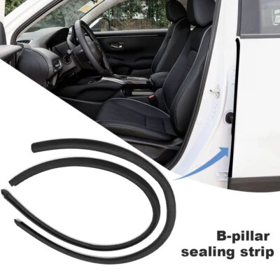 For Toyota Car Door Edge Weatherstrip Soundproof Rubber Seal Strip B Pillar 2pcs - Image 1 of 4