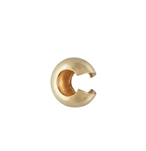 14K Gold Filled 4mm Crimp Cover End Beads 10pcs for DIY Jewelry Making - Picture 1 of 2