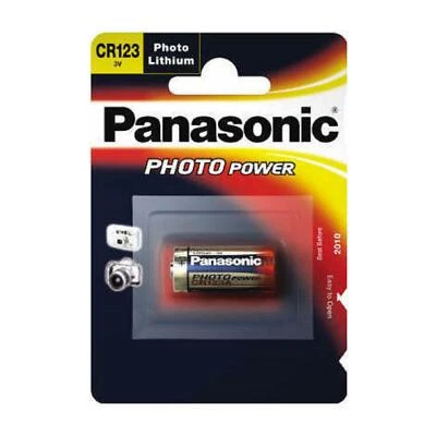 Pila Panasonic bateria original Litio Especial CR123A 3V en blister 1X Unidad