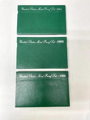 1994, 1995, 1996 U.S. Mint Proof Sets W/COA And Government Issued Jackets   ML - Image 1 of 4