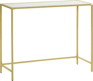DecHome Mobile Consolle da Ingresso 100 x 35 x 80cm Bianco e Oro 205WT8 - Foto 1 di 4