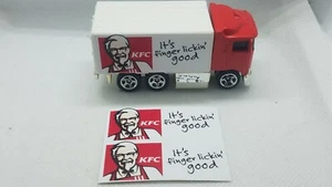KFC -set of 2 stickers-fits Hot Wheels Hiway Hauler Trailer- Custom Trailer - Picture 1 of 3
