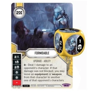 #51 FORMIDABLE Star Wars Destiny Way of the Force w/Card, Die, Hard Case NEW - Picture 1 of 1