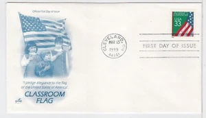 TurtlesTradingPost- Flag in Classroom 1999 #3283 FDC- Artcraft Cachet - Picture 1 of 1
