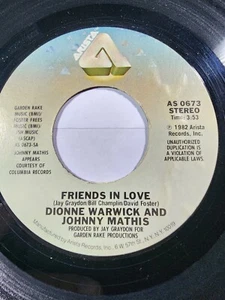 DIONNE WARWICK & JOHNNY MATHIS Friends In Love R&B 45 7" VG+ F46 - Picture 1 of 2