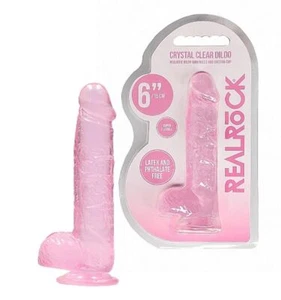 Realistischer Dildo mit Saugnapf Vaginalstimulator Anal Crystal Clear Realrock - Bild 1 von 8