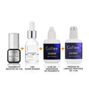 Gollee professional eyelash extensionglue 5ml+ super bonder+ primer+ removal - Picture 1 of 14