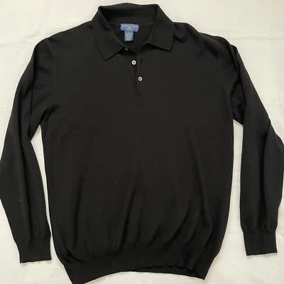 Suéter Pullover Joseph & Lyman Hombre 100% Lana Merino GRANDE NEGRO Suave Elegante Foto 1 de 4