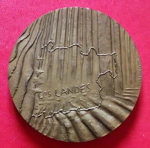 Dépt 40- Grosse Méd. Artistique Conseil Général Des Landes Par Labrousse 1985 - Imagen 1 de 4