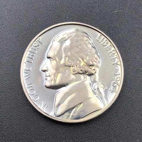 1964 5C Jefferson Proof Nickel - Cello Toned Cover