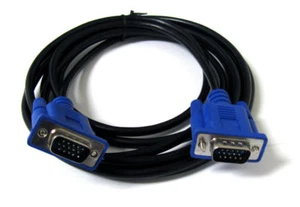 5 FT 5feet 15 PIN SVGA VGA Monitor M M Male 2 Male Cable BLUE CORD FOR PC TV US - Picture 1 of 4