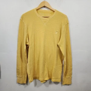 Camisa American Eagle Tejida Térmica Manga Larga Calce Vintage Amarillo Suave Talla L - Imagen 1 de 14