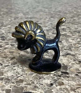 Sternzeichen LÖWE Miniatur patiniert Messing Bronze Markenlos Walter Bosse Baller? - Bild 1 von 10
