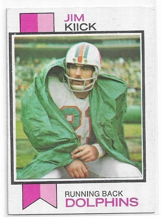 JIM KIICK 1973 Topps Football card #316 Miami Dolphins EX - Image 1 of 1