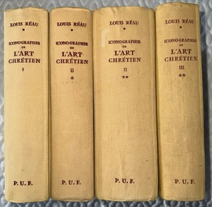 Iconographie de l'Art Chretien 4 Volumes HC by Reau 1st eds 1955 1956 1957 1958 - Picture 1 of 9
