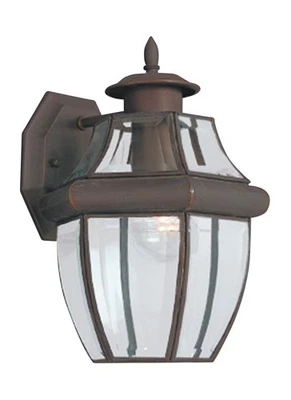 Sea Gull Lighting 8038-71 Lancaster 1-Light Outdoor Wall Lantern in Antique - Image 1 of 2