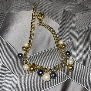 Beautiful Faux Pearl Goldtone Drop Bead Dangle Adjustable 16”- 20” Necklace - Picture 1 of 5