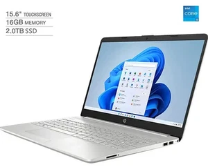 HP  15.6 HD Touch Screen Laptop,  i5-1135G7, 16GB DDR4 RAM, 2TB SSD, Backlit KB - Picture 1 of 4